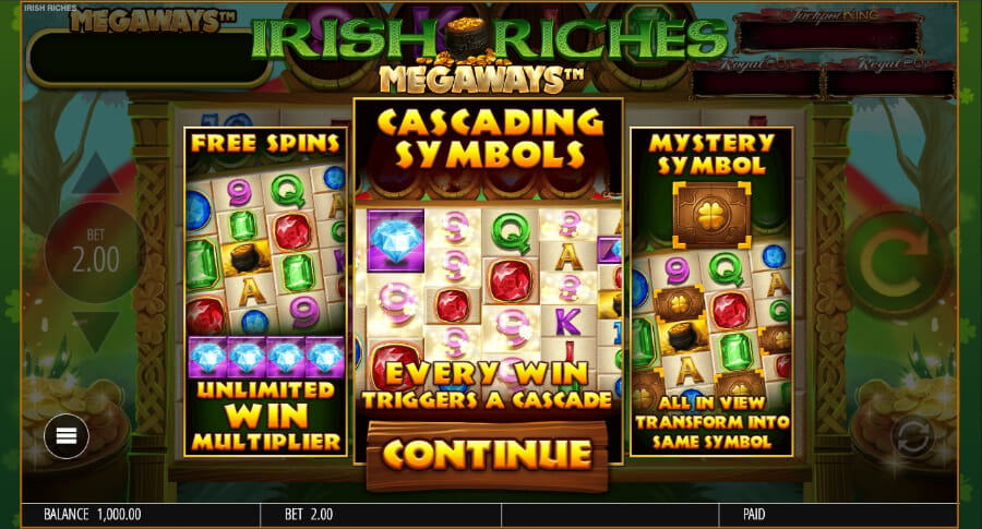 Irish Riches Megaways — Blueprint Gaming (Megaways slot) · RTP 95,93%